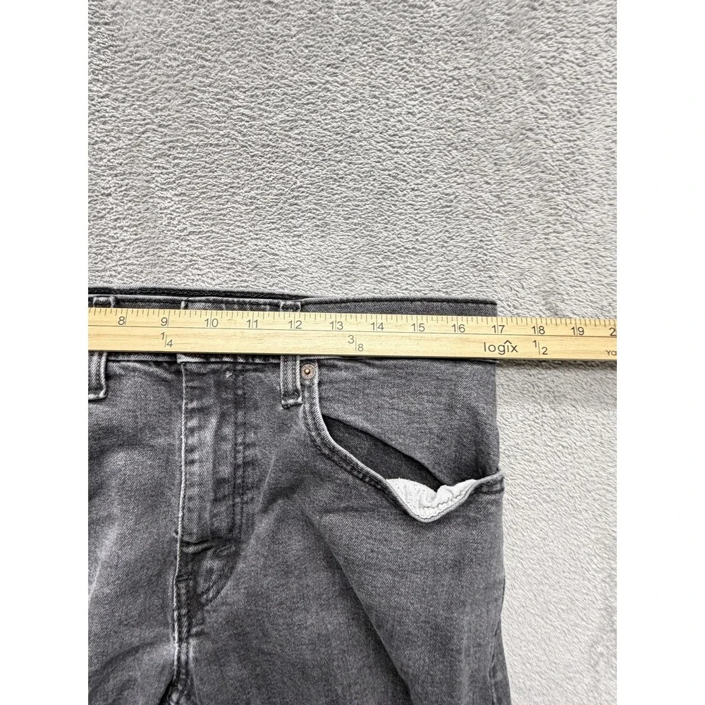 Levis 514 Jeans Mens Measured 34x31 Gray Straight‎ Charcoal Wash Denim Zip Fly